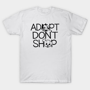FELIX THE CAT - adopt don't shop T-Shirt